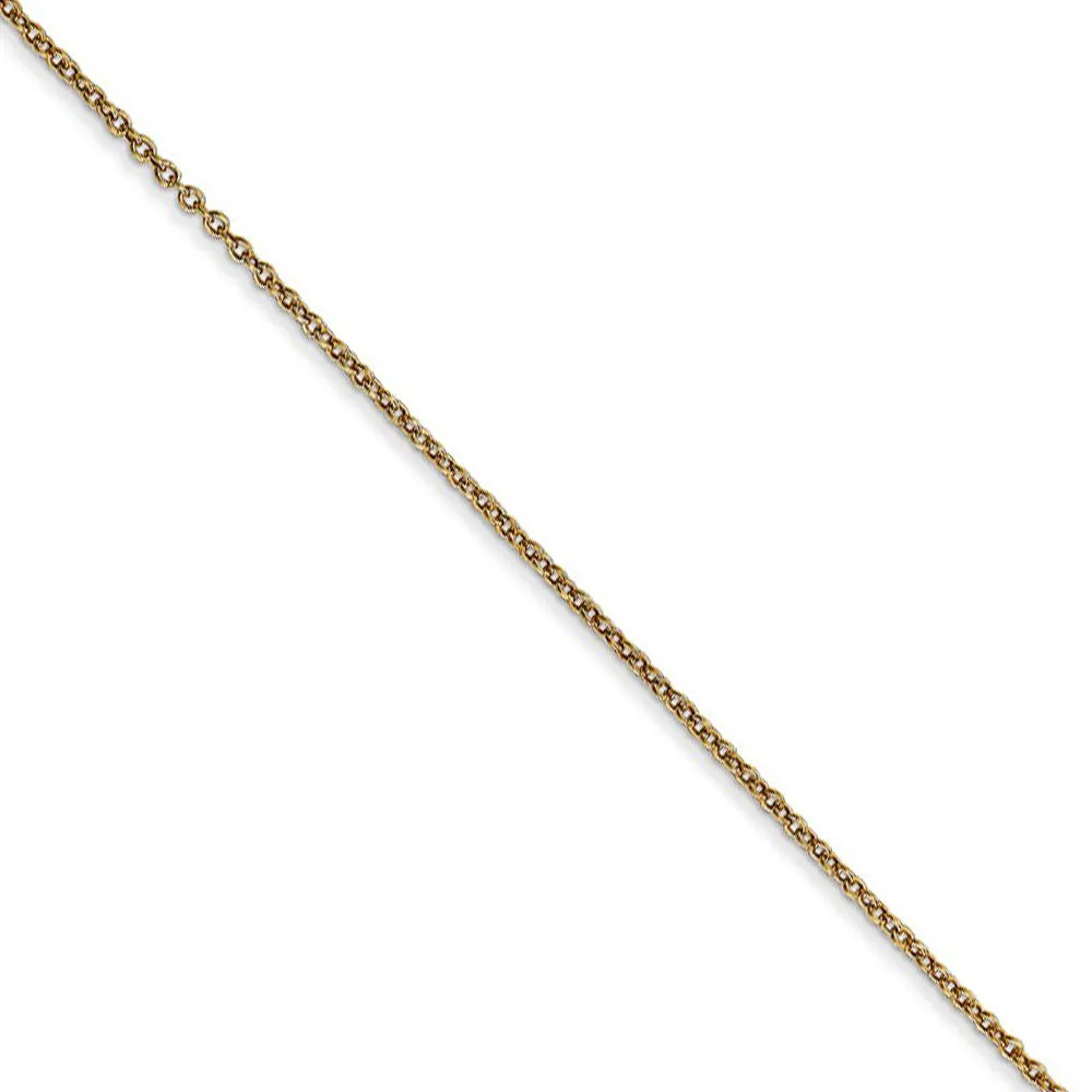 14k Yellow Gold Diamond Cut Floral Swirl (38mm) Necklace