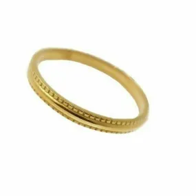 22k 22ct Solid Gold Engagement Millgrain Band Mens Ring SIZE 8 RESIZABLE r1680