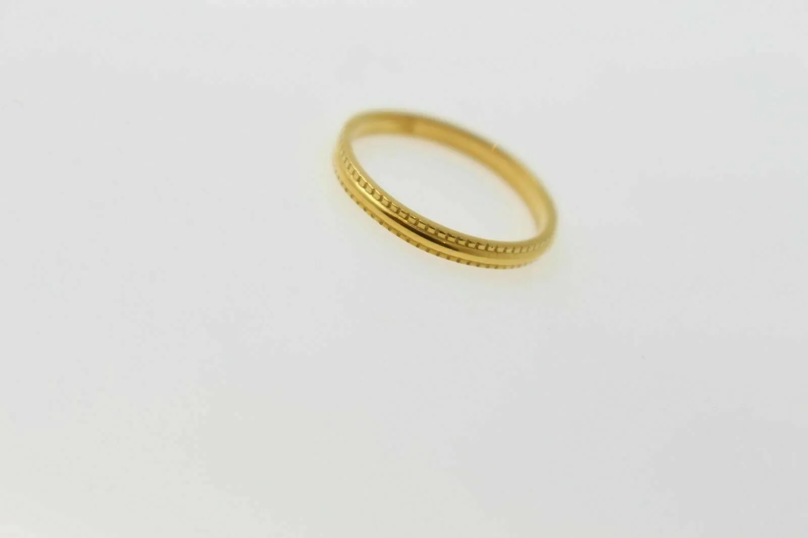 22k 22ct Solid Gold Engagement Millgrain Band Mens Ring SIZE 8 RESIZABLE r1680