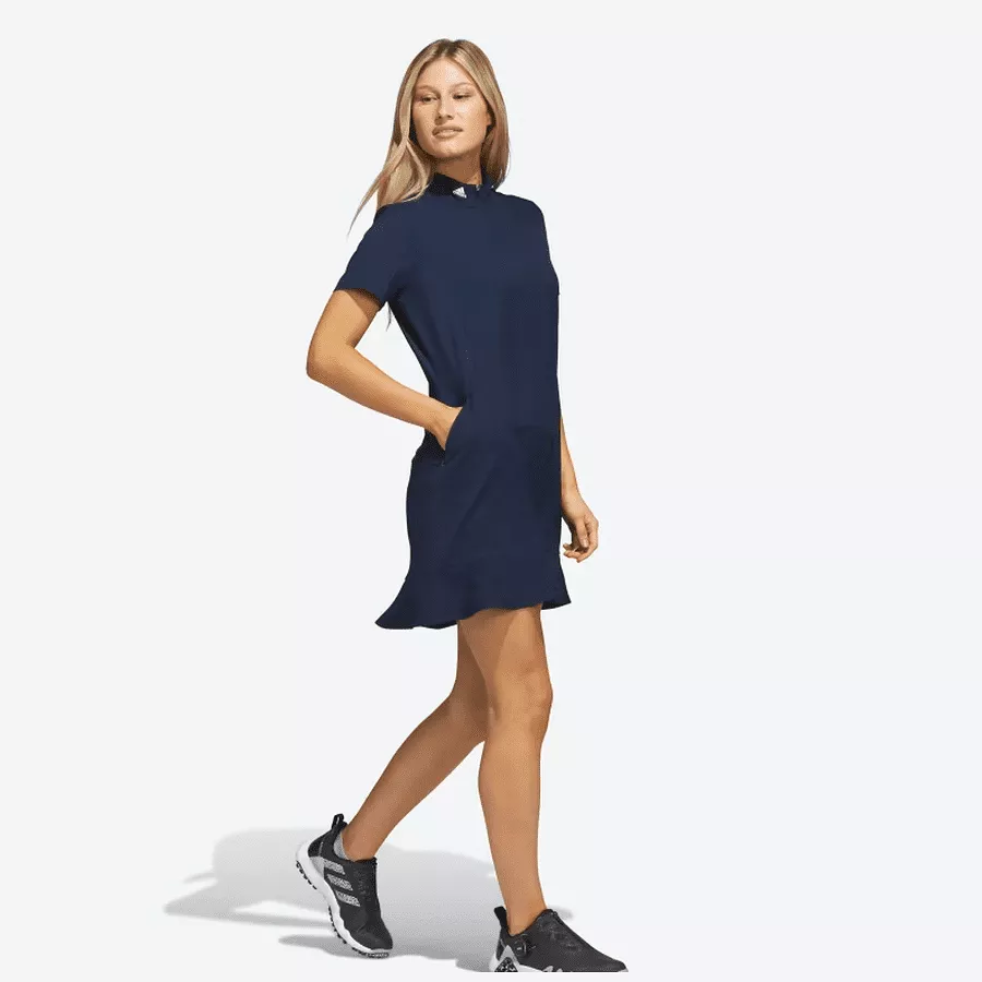 Adidas Ladies Frill Dress - Blue