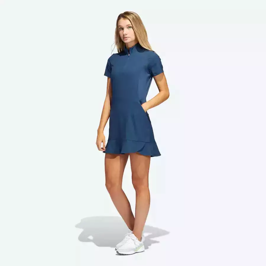 Adidas Ladies Frill Dress - Navy