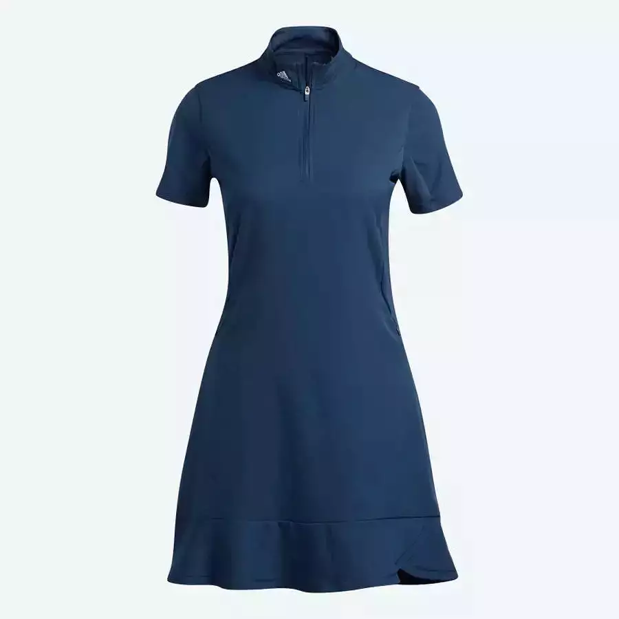 Adidas Ladies Frill Dress - Navy