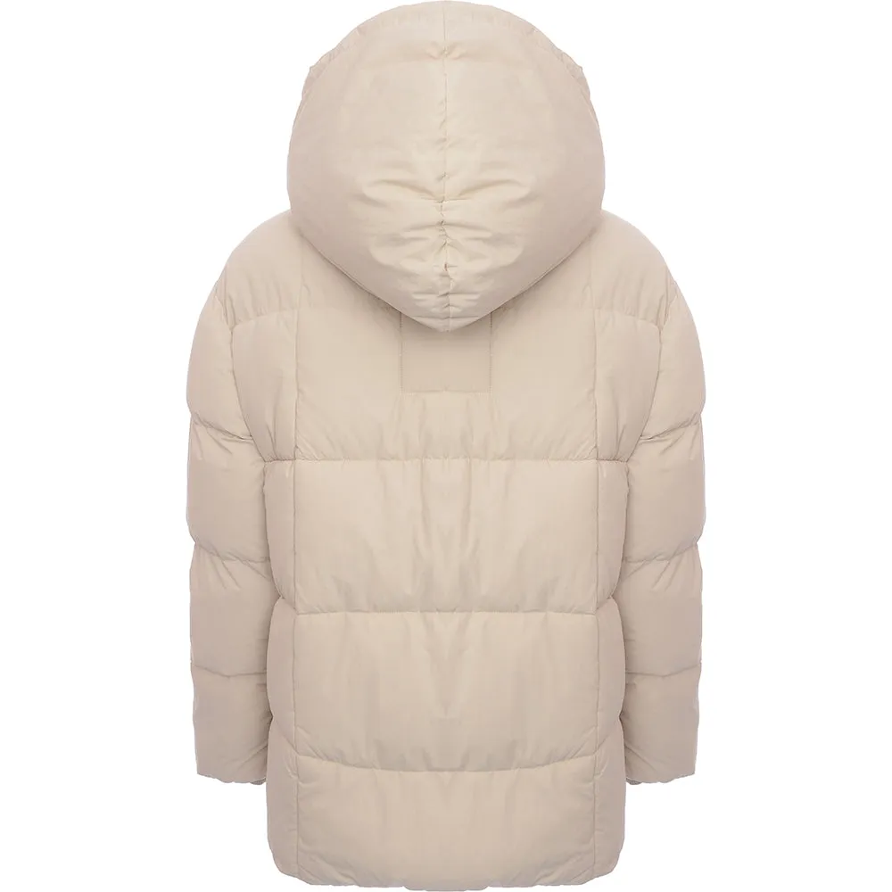 Alex Eagle Womens Beige Richmond Recycled Nylon Puffer Jacket