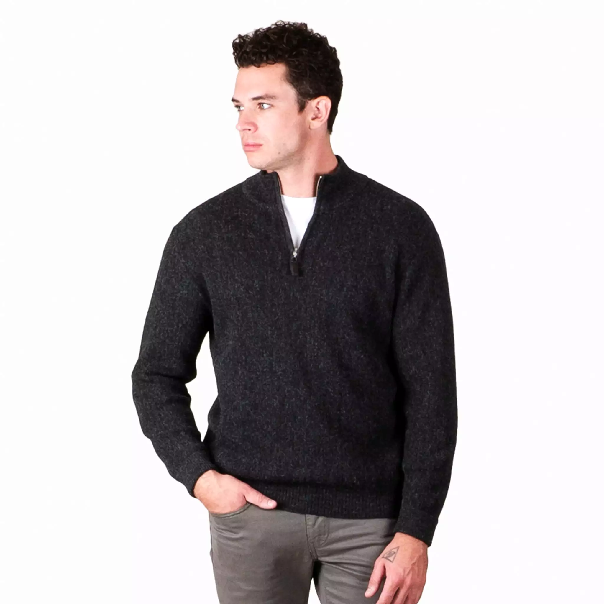 Alta Alpaca 1/4 Zip Alpaca Sweater PS862