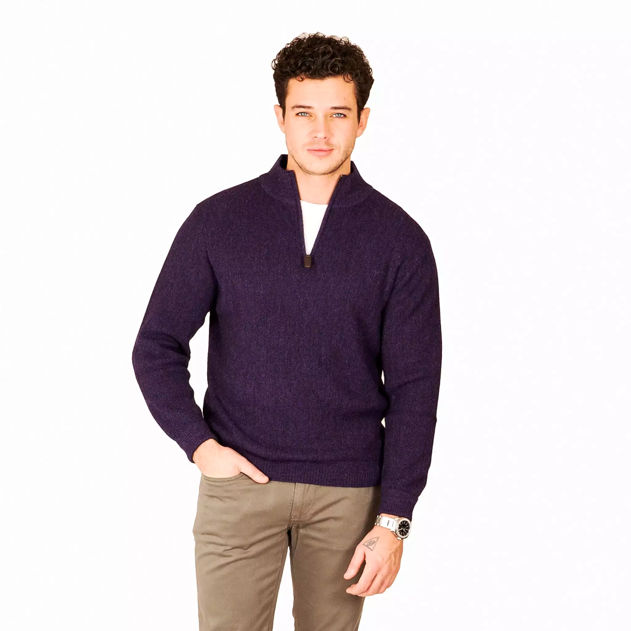 Alta Alpaca 1/4 Zip Alpaca Sweater PS862