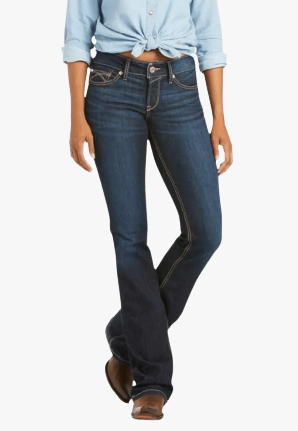 Ariat Womens REAL Mid Rise Boot Cut Jean