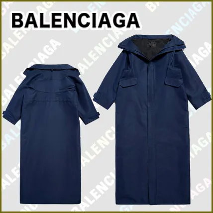 BALENCIAGA  |Women's Swing Maxi Parka in Dark Blue