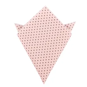 Black Caviar Pink with Black Mini Polka Dots Pocket Square