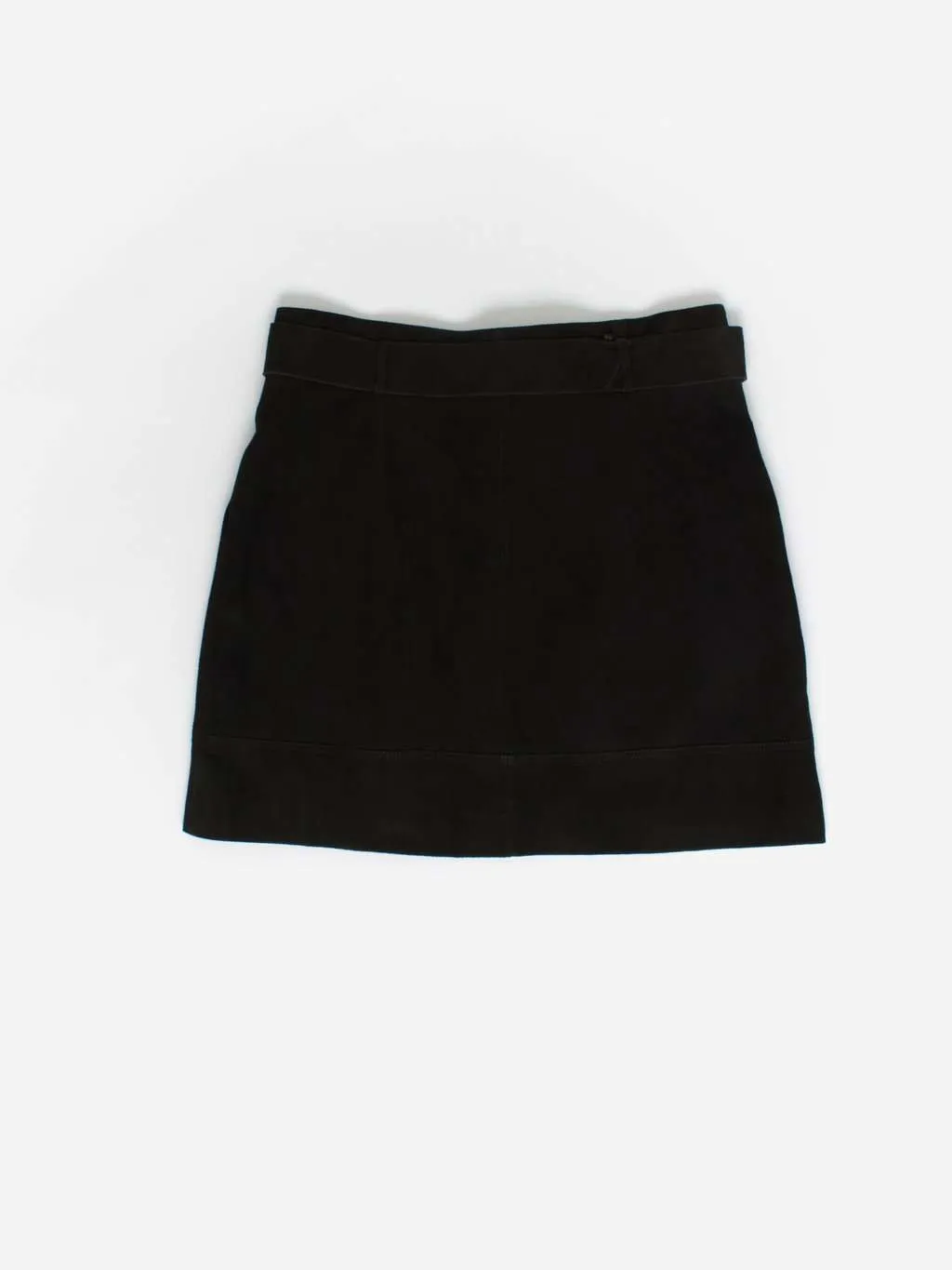 Black suede skirt with matching belt – Large