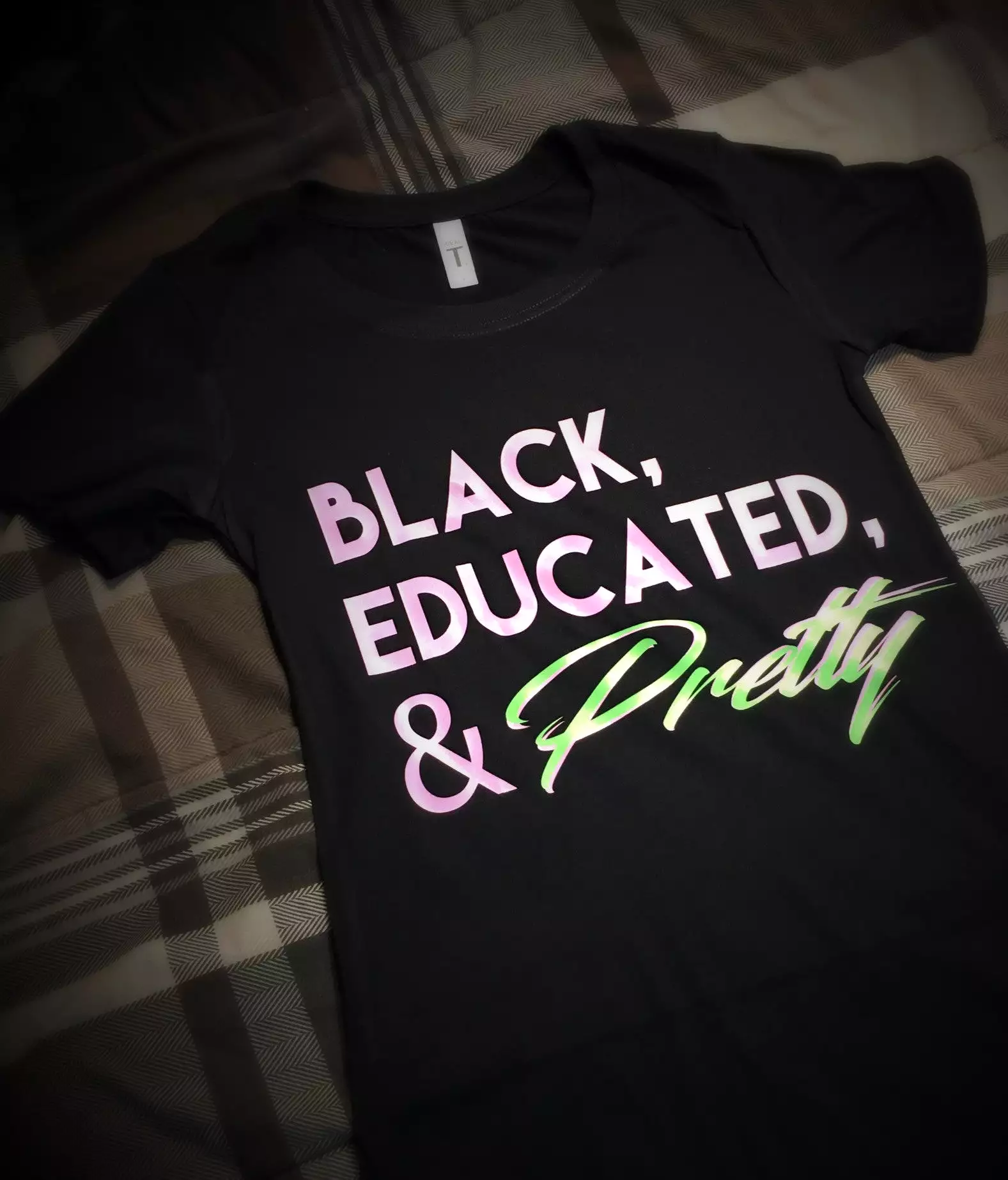 BLM - Black Educated and Pretty (Pink and Green) T-Shirt