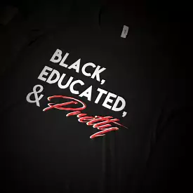 BLM - Black Educated and Pretty (Red and Black) T-Shirt