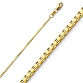 Boxy 3mm 18k gold plated chain