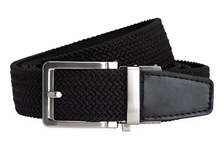 Braided Black, 1 3/8 Strap, Golf Belt