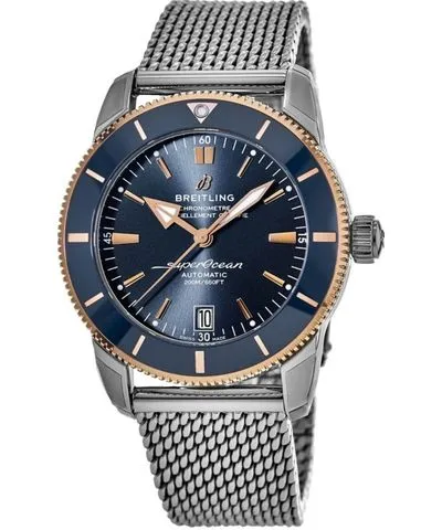 Breitling Superocean Heritage 42 Blue Dial Rose Gold & Steel Men's Watch UB2010161C1A1