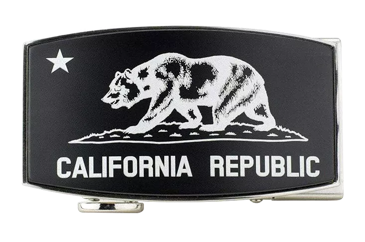 California Dreamin' Bear Black Dress Buckle, Fits 1 3/8 Straps