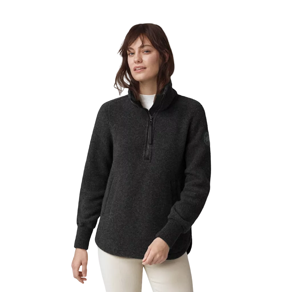 Canada Goose Women's Severn 1/2 Zip Fleece Sweater - Black Label