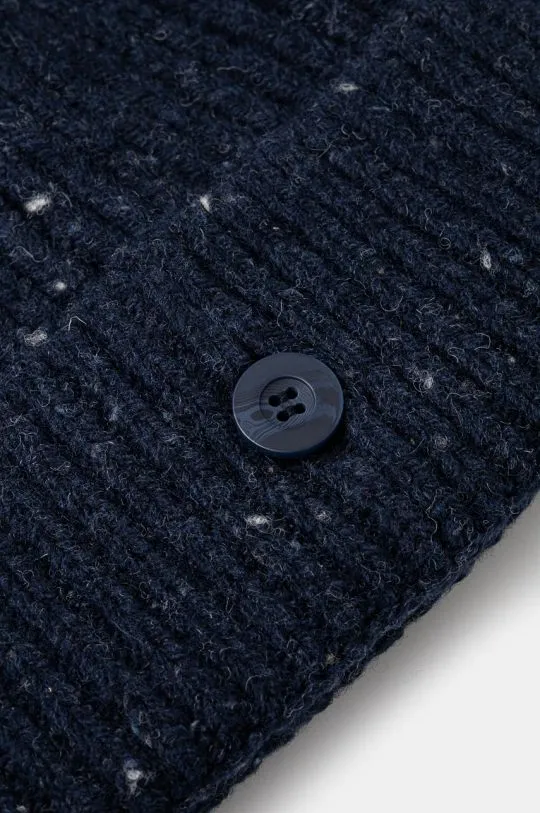 Carhartt WIP beanie Anglistic Beanie navy blue color thick knit I013193.2J0XX