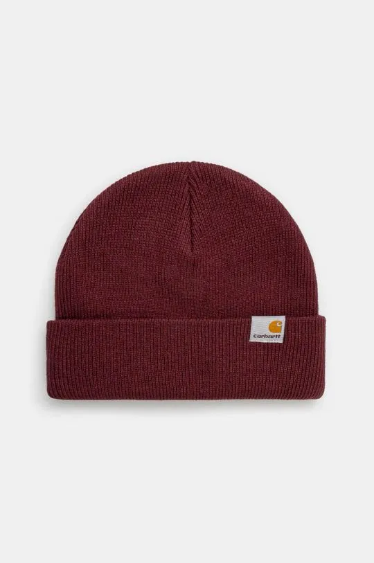 Carhartt WIP beanie Stratus Hat Low maroon color I025741.2BYXX