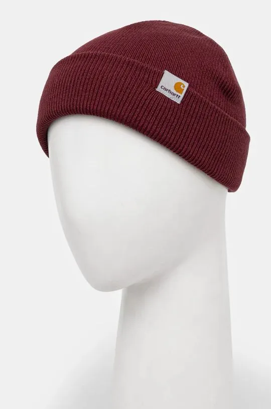 Carhartt WIP beanie Stratus Hat Low maroon color I025741.2BYXX