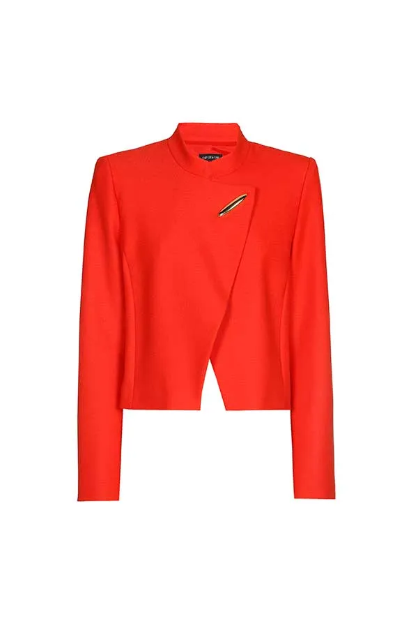 Caroline Biss RED SHORT STRETCH JACKET