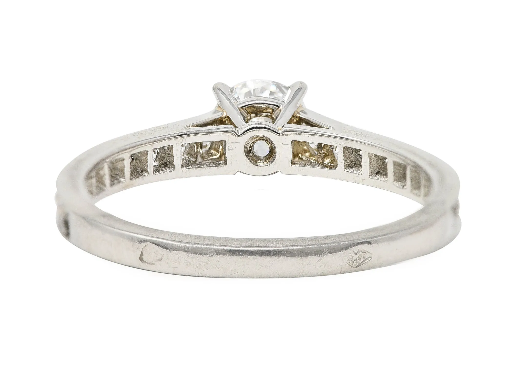 Cartier French Contemporary 0.42 CTW Transitional Cut Diamond Platinum Engagement Ring GIA