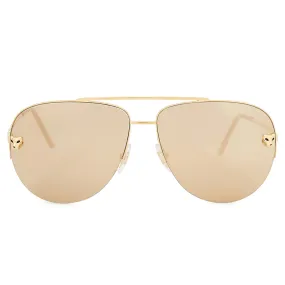 Cartier Panthère De Cartier CT0065S-002 Gold Sunglasses