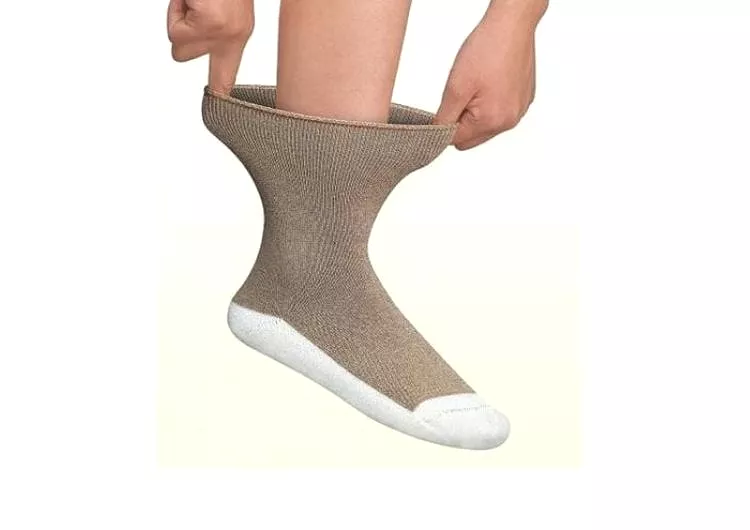 Casual/Dress Diabetic Socks - Brown