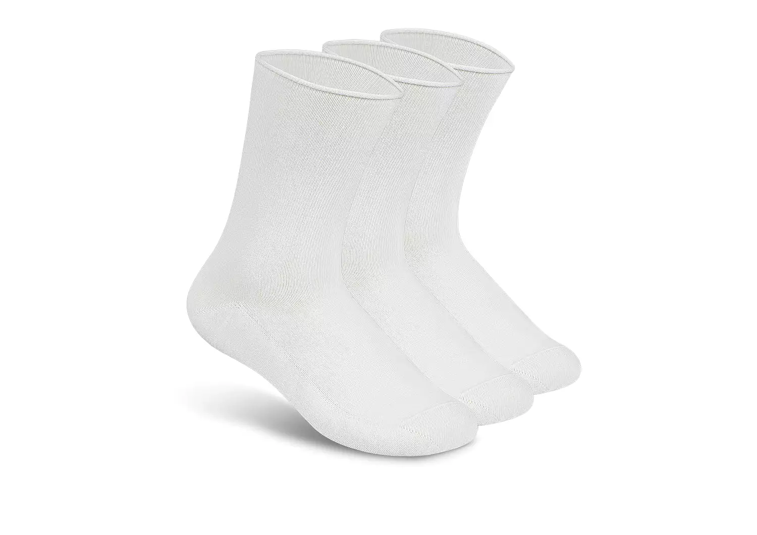 Casual/Dress Diabetic Socks - White