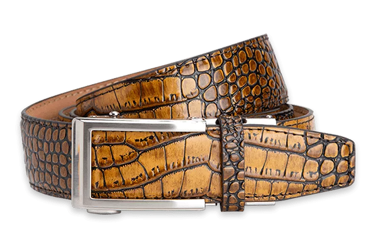 Cayman Brown & Tan, 1 3/8 Strap, Dress Belt