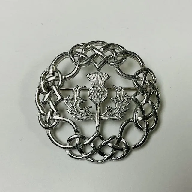 Celtic thistle sash brooch