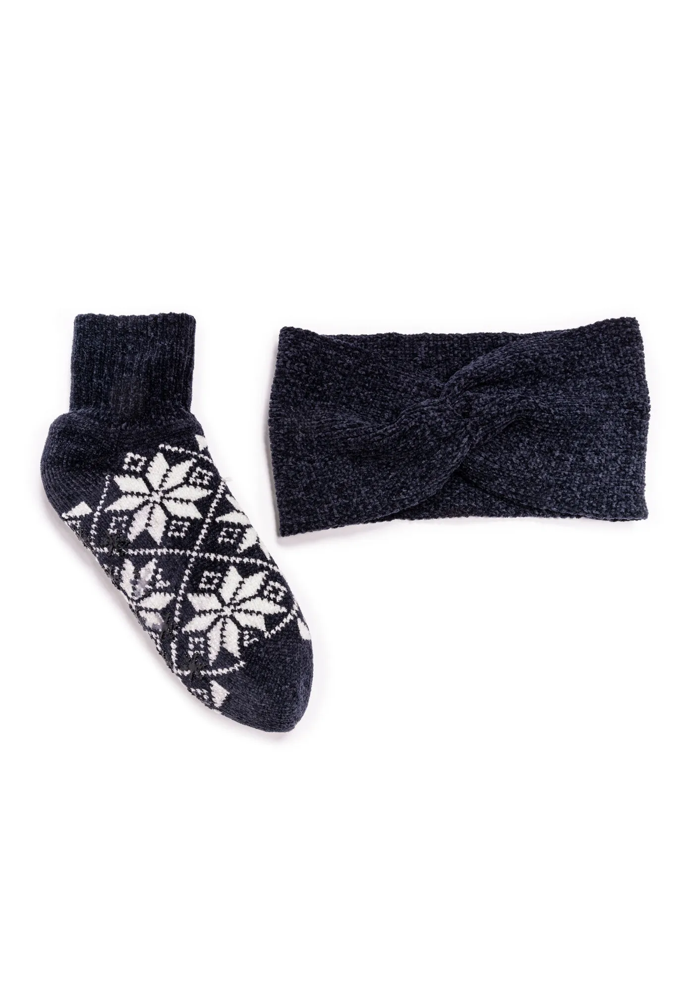 Chenille Sock And Headband Set