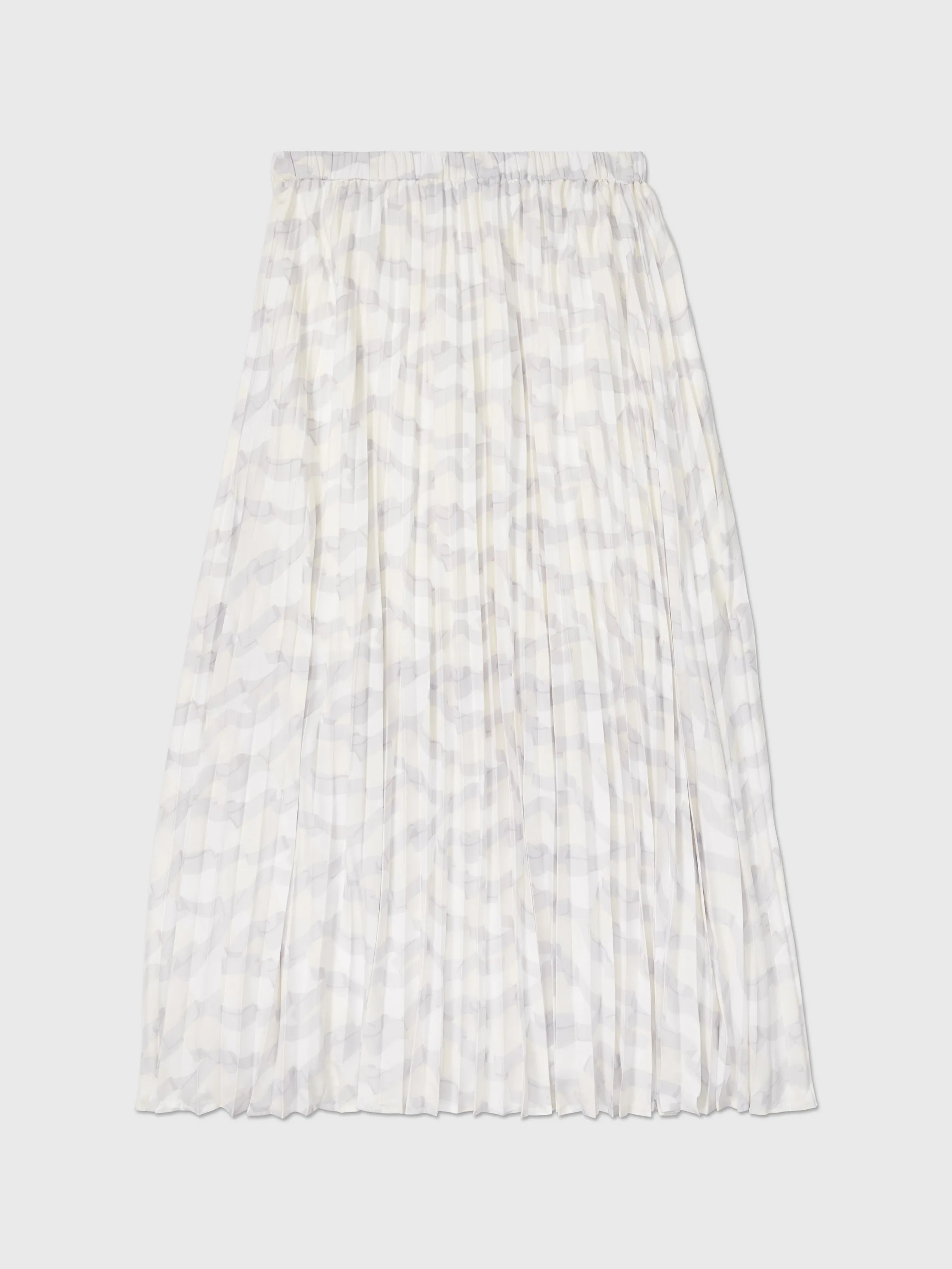 Chiffon Pleated Skirt (Womens) - Optic White