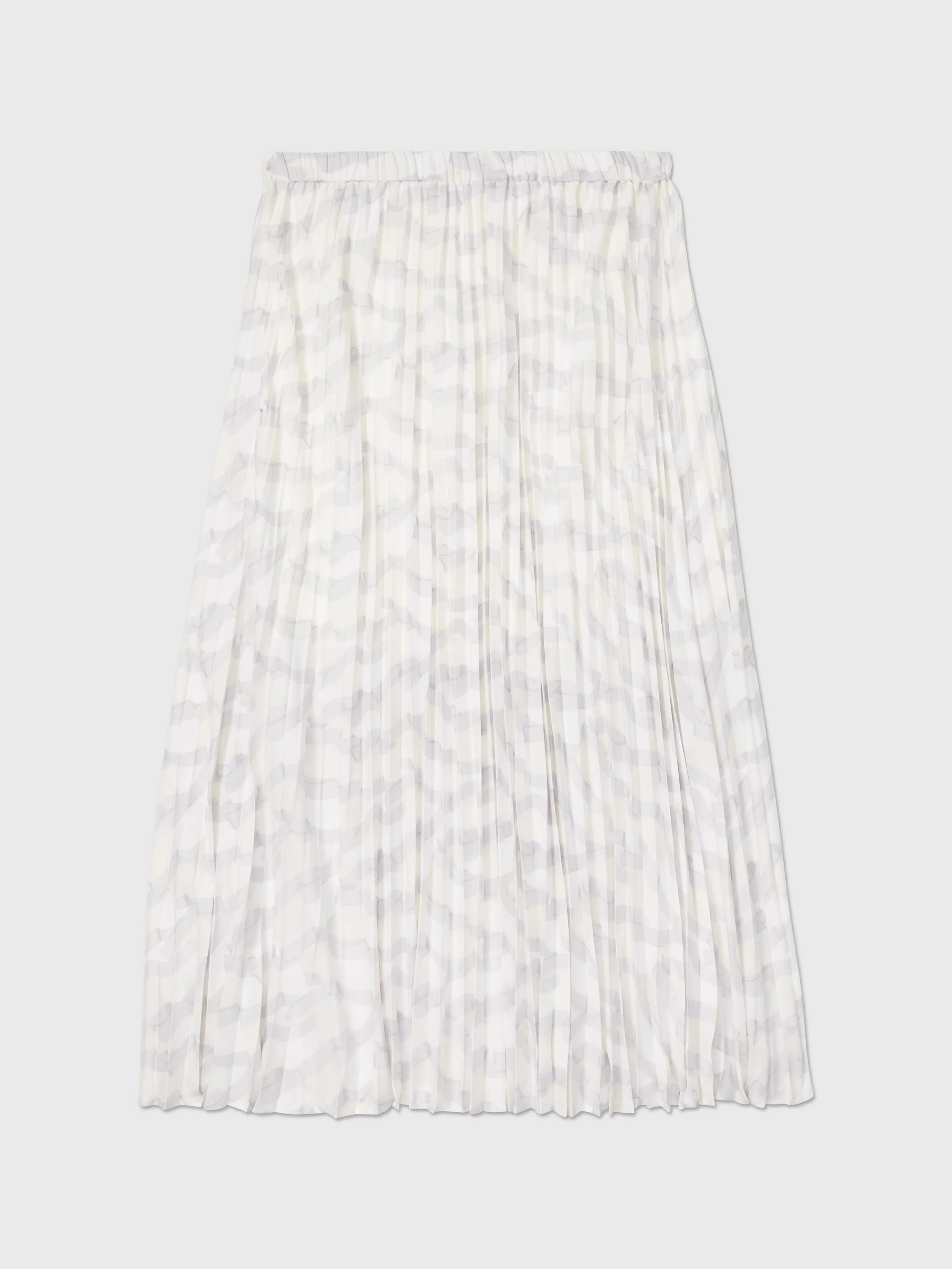 Chiffon Pleated Skirt (Womens) - Optic White