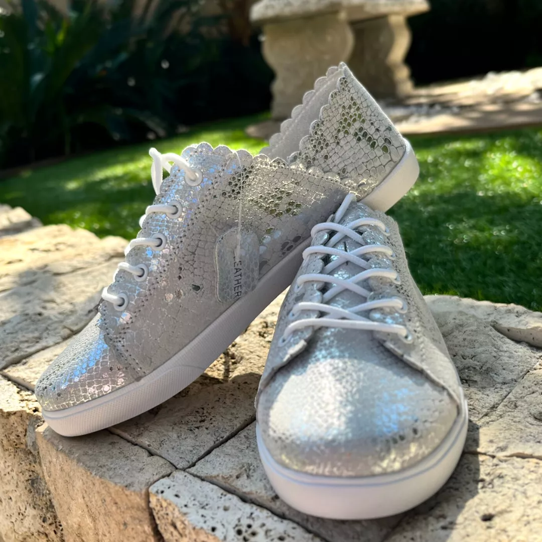 Chloe Silver Snake Sneaker