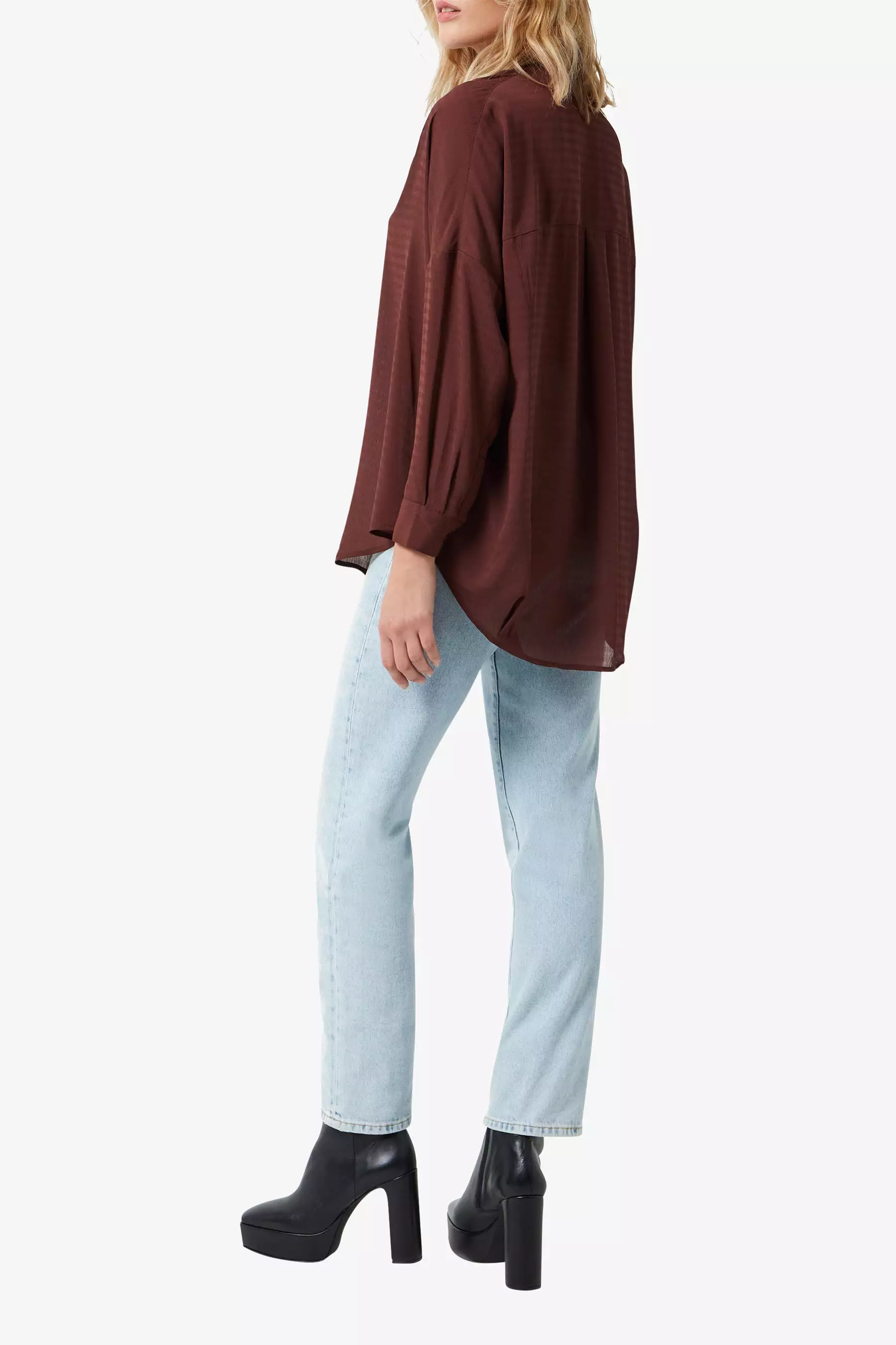 Clar Rhodes Textured Drape Shirt