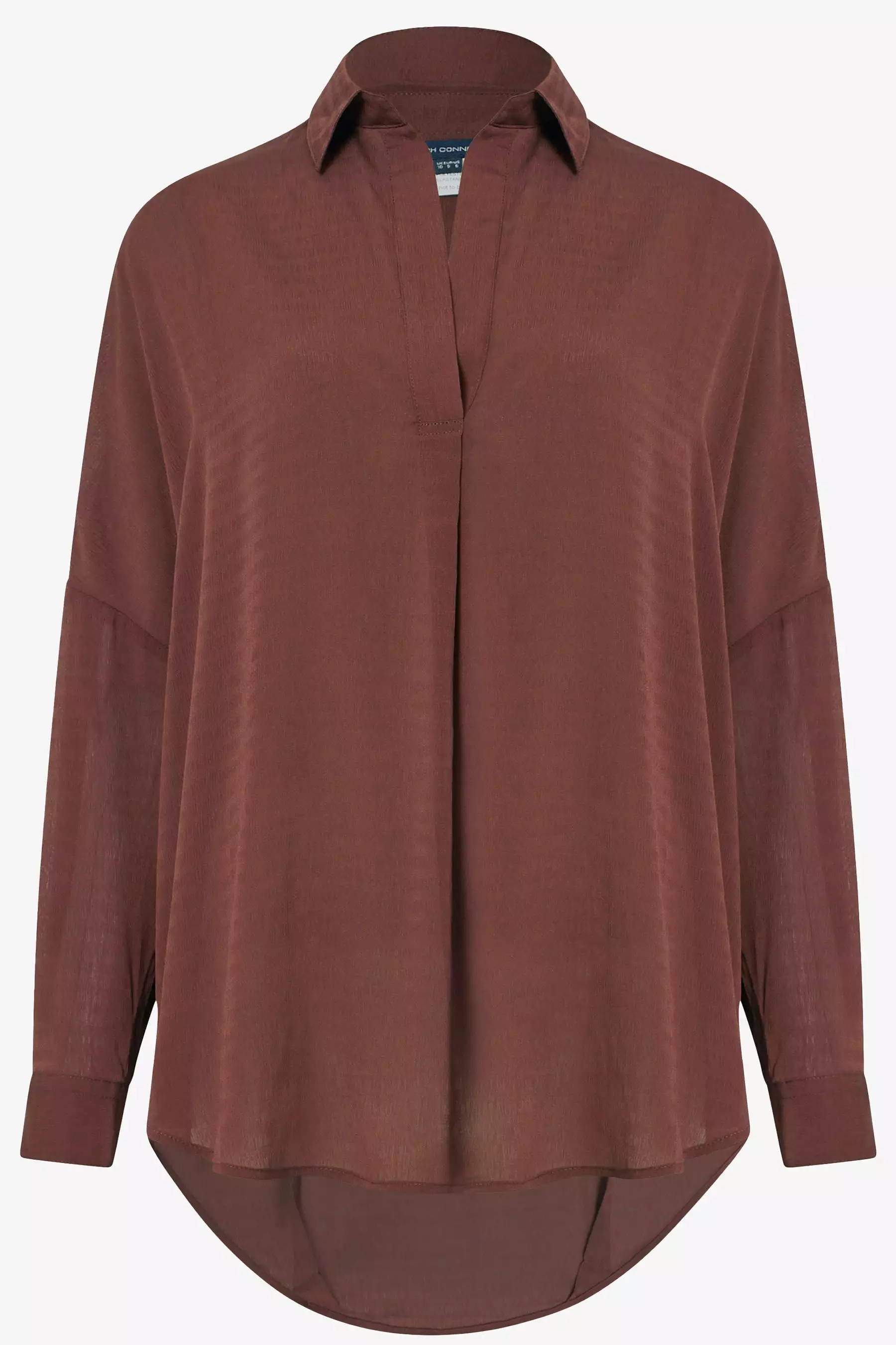 Clar Rhodes Textured Drape Shirt