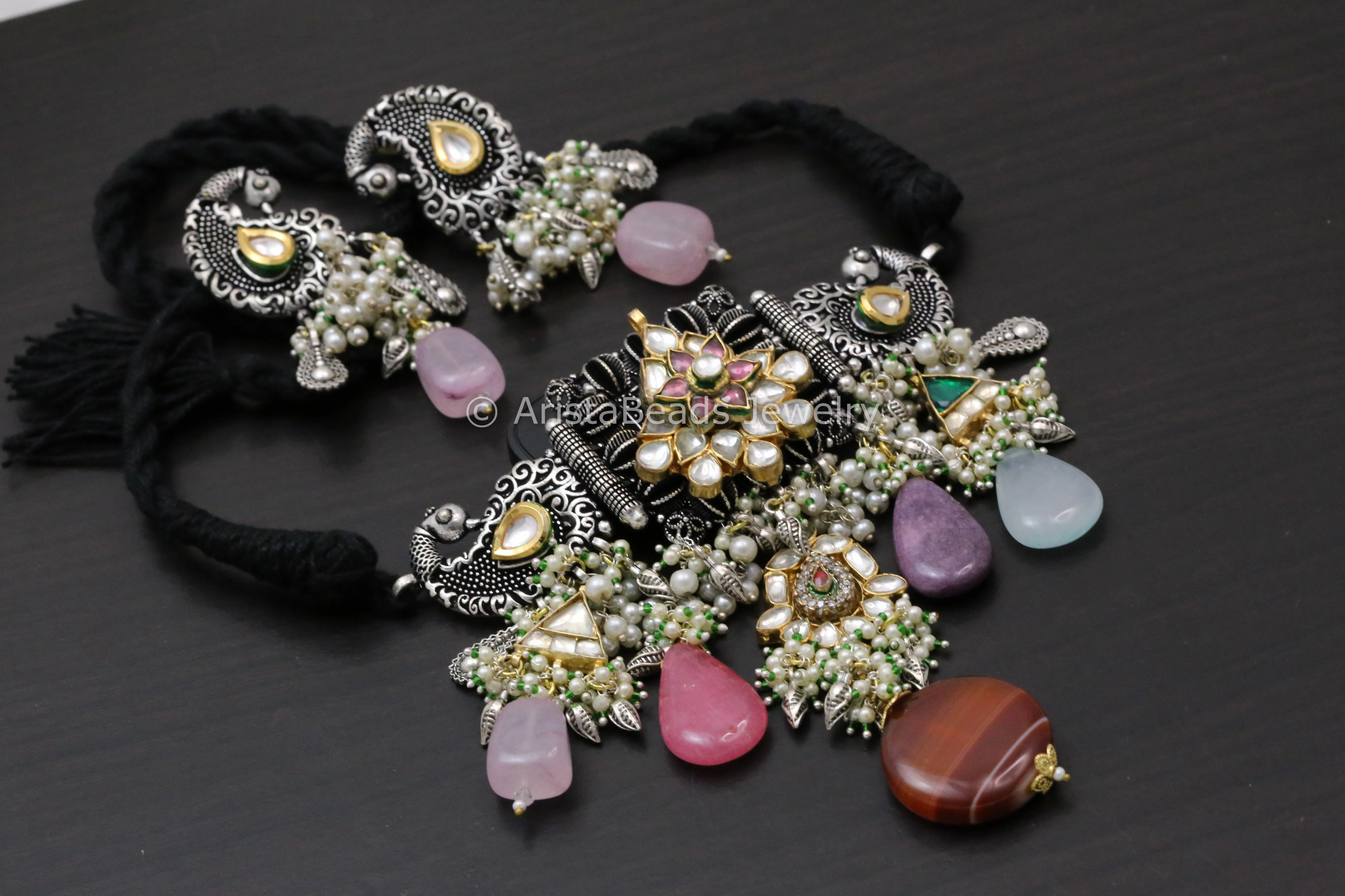 Contemporary Dual Tone Kundan Choker Set