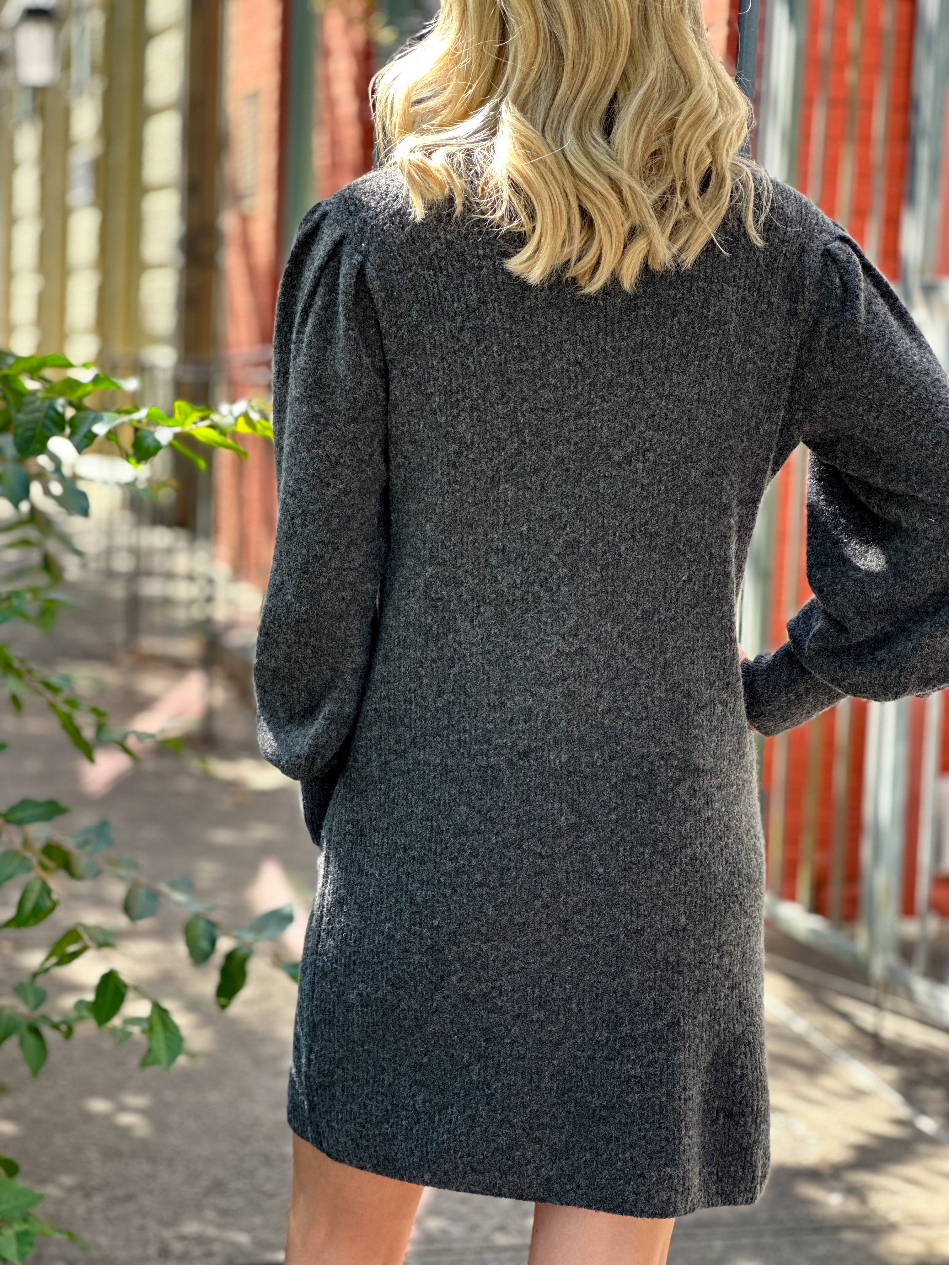 Core Solid Mockneck Sweater Dress