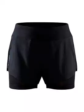 Craft Women's ADV Essence 2-in-1 Shorts Black SS24