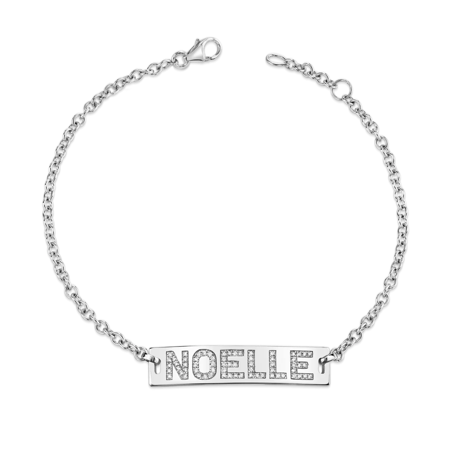 Custom Diamond Name ID  Bracelet