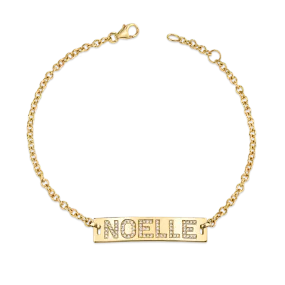 Custom Diamond Name ID  Bracelet