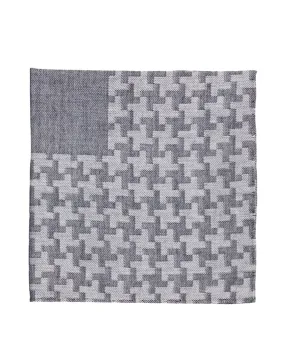 Dark Grey Printed Pocket Square