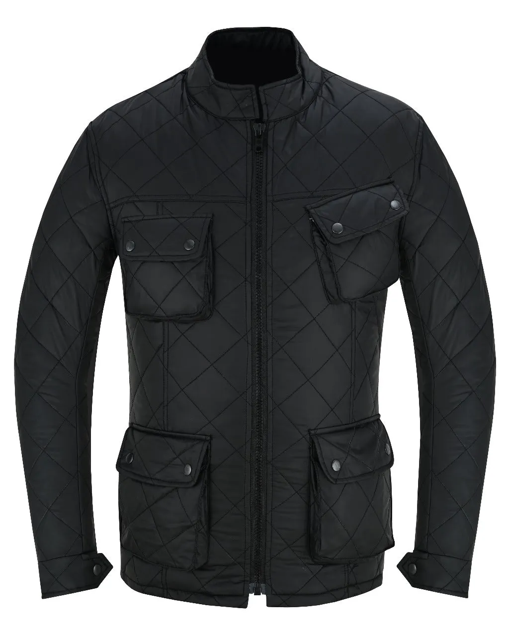 Diamond Puffer Jacket Men Winter Padded Coat