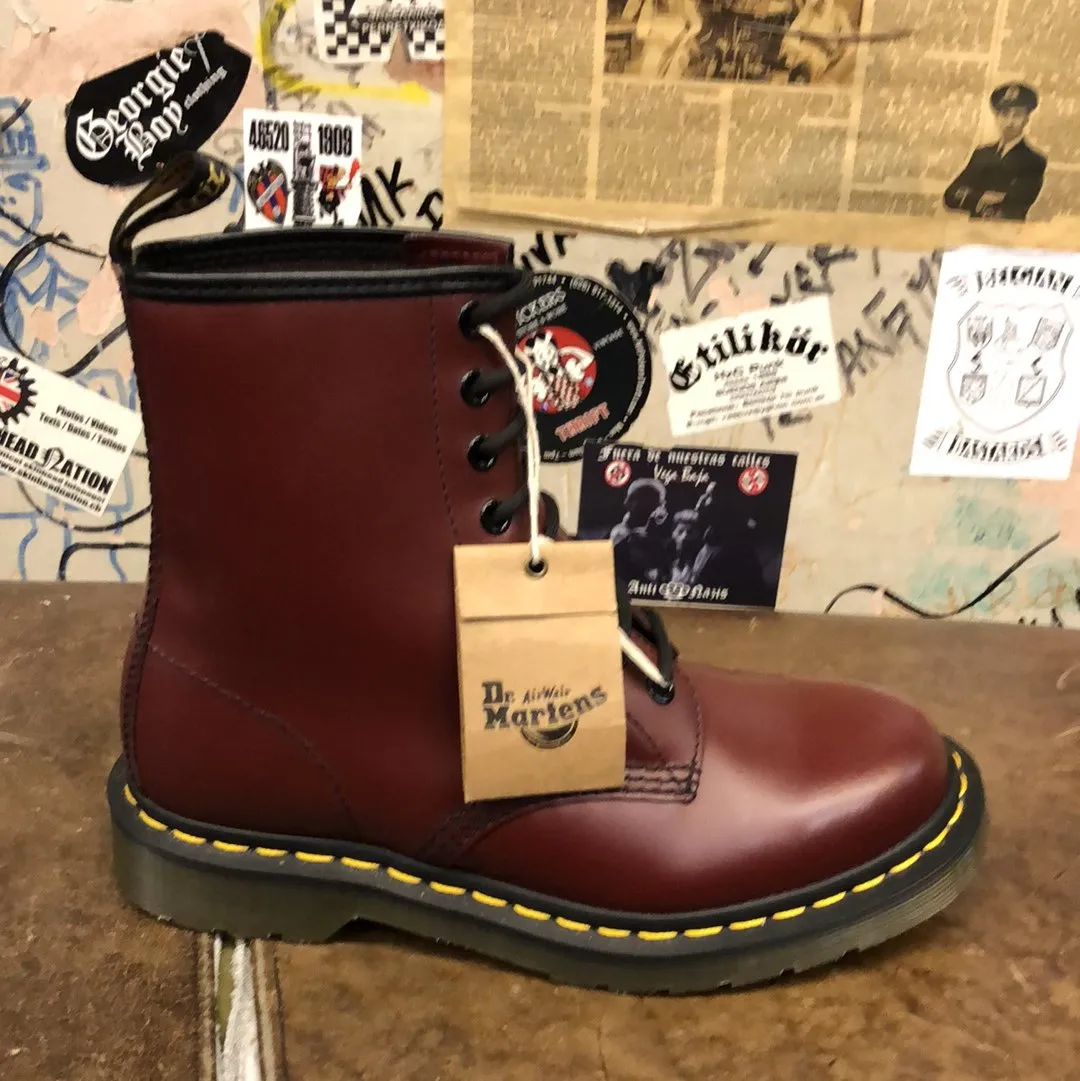 DR MARTENS - CHERRY LEATHER BOOT 1460 (8 EYELET)