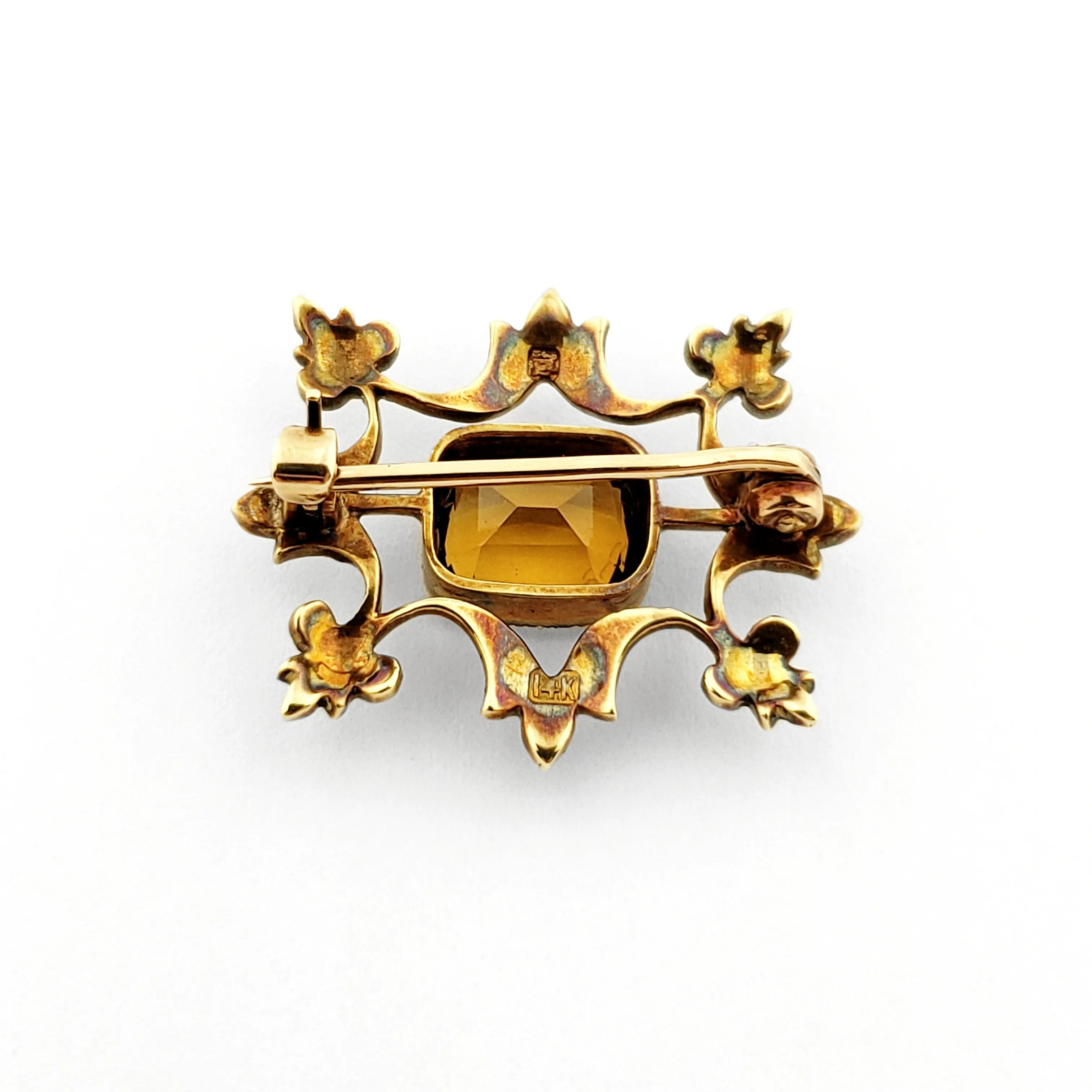 Edwardian Citrine Brooch