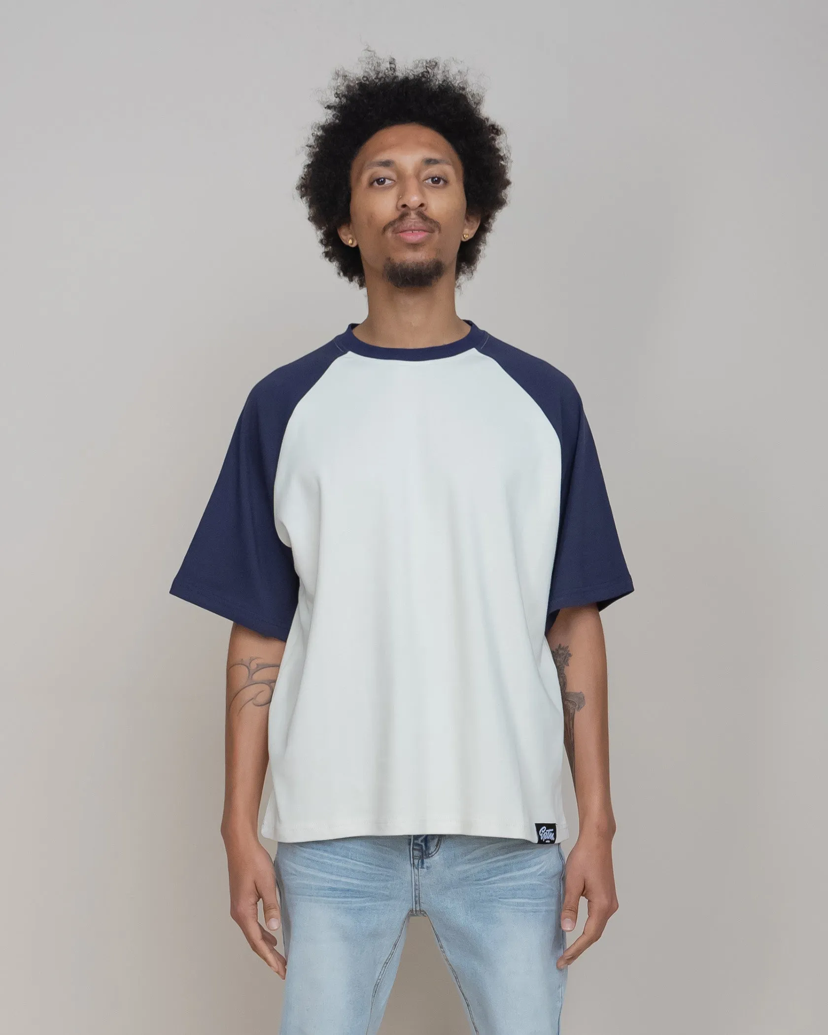 EPTM BOXY RAGLAN TEE - NAVY