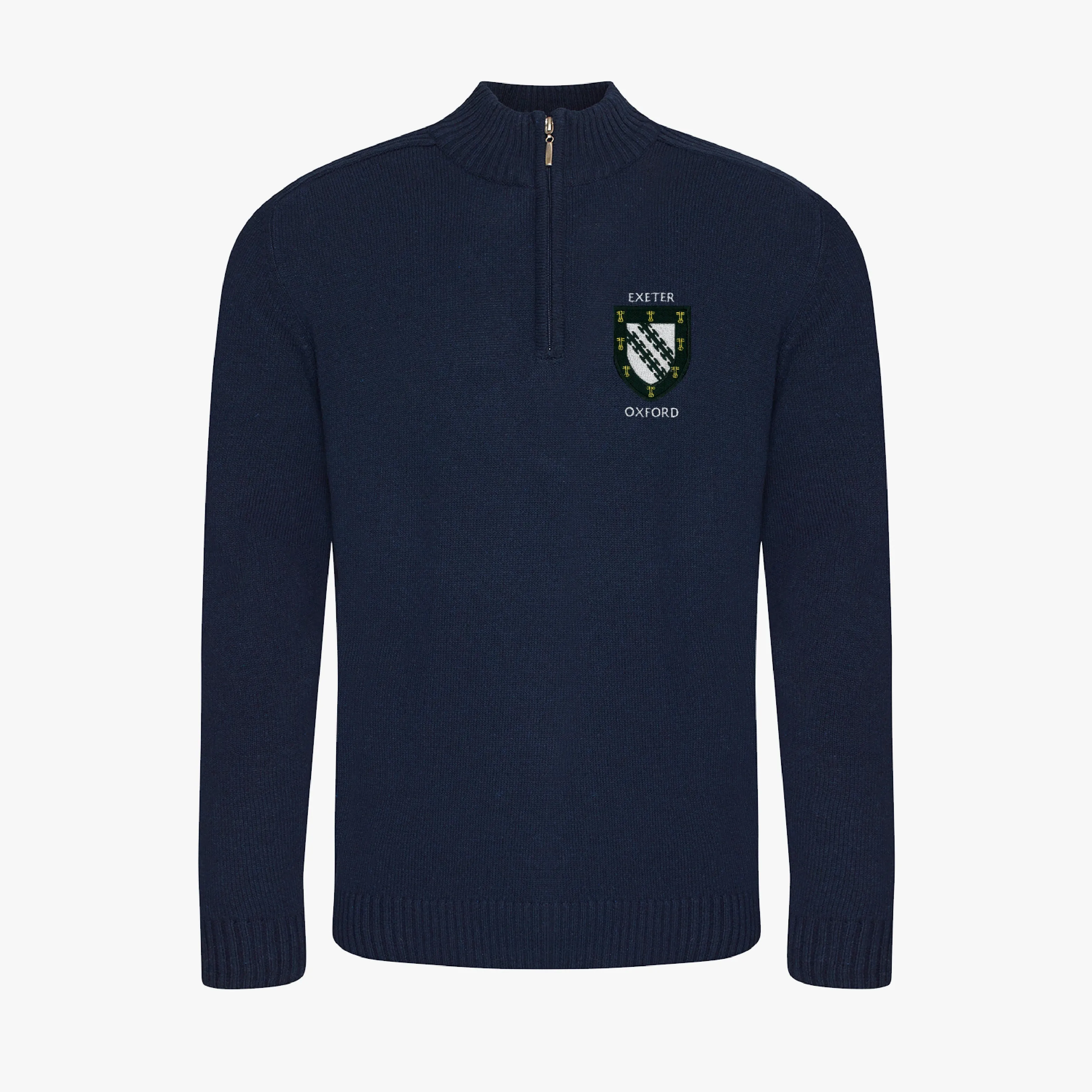 Exeter College Regenerated Cotton 1/4 Zip Sweater