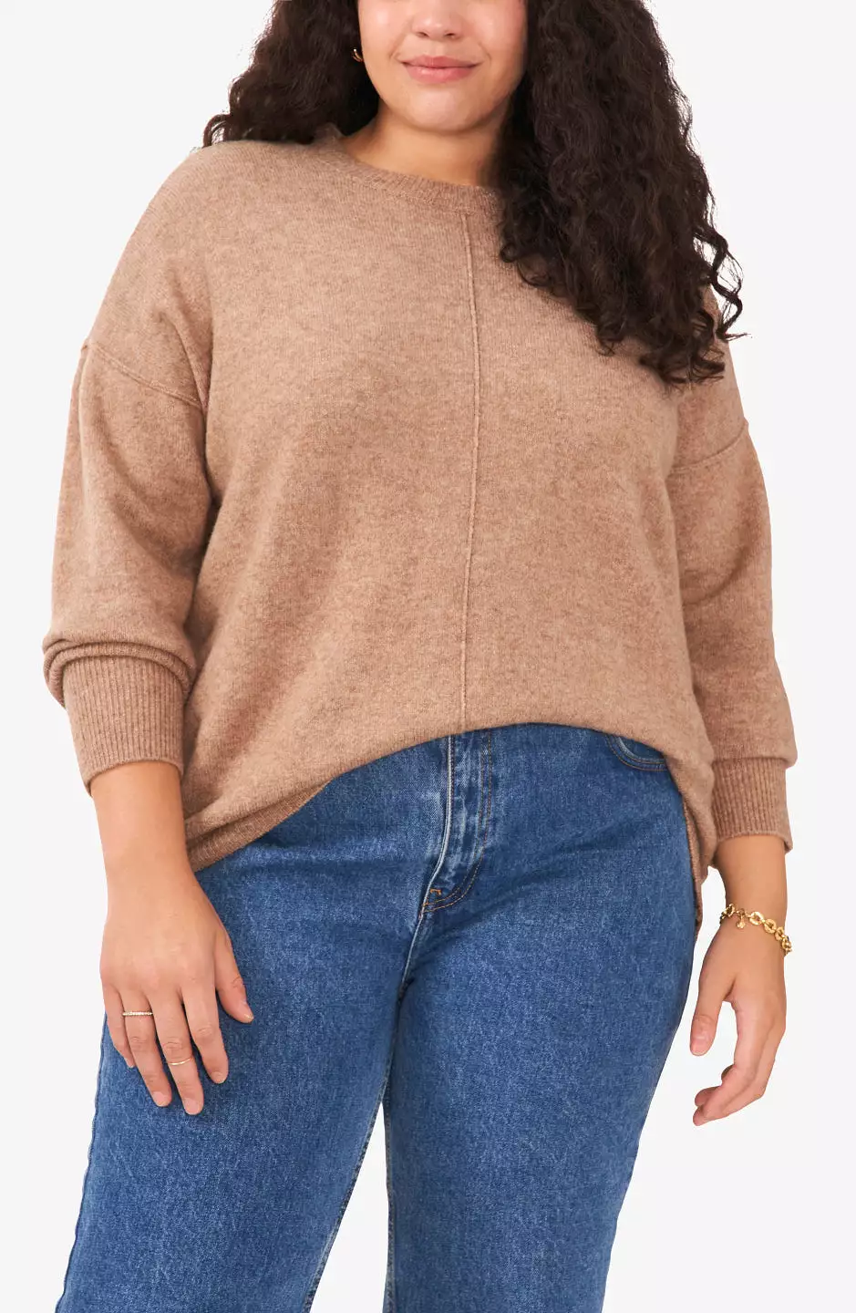 Extended Shoulder Cozy Sweater