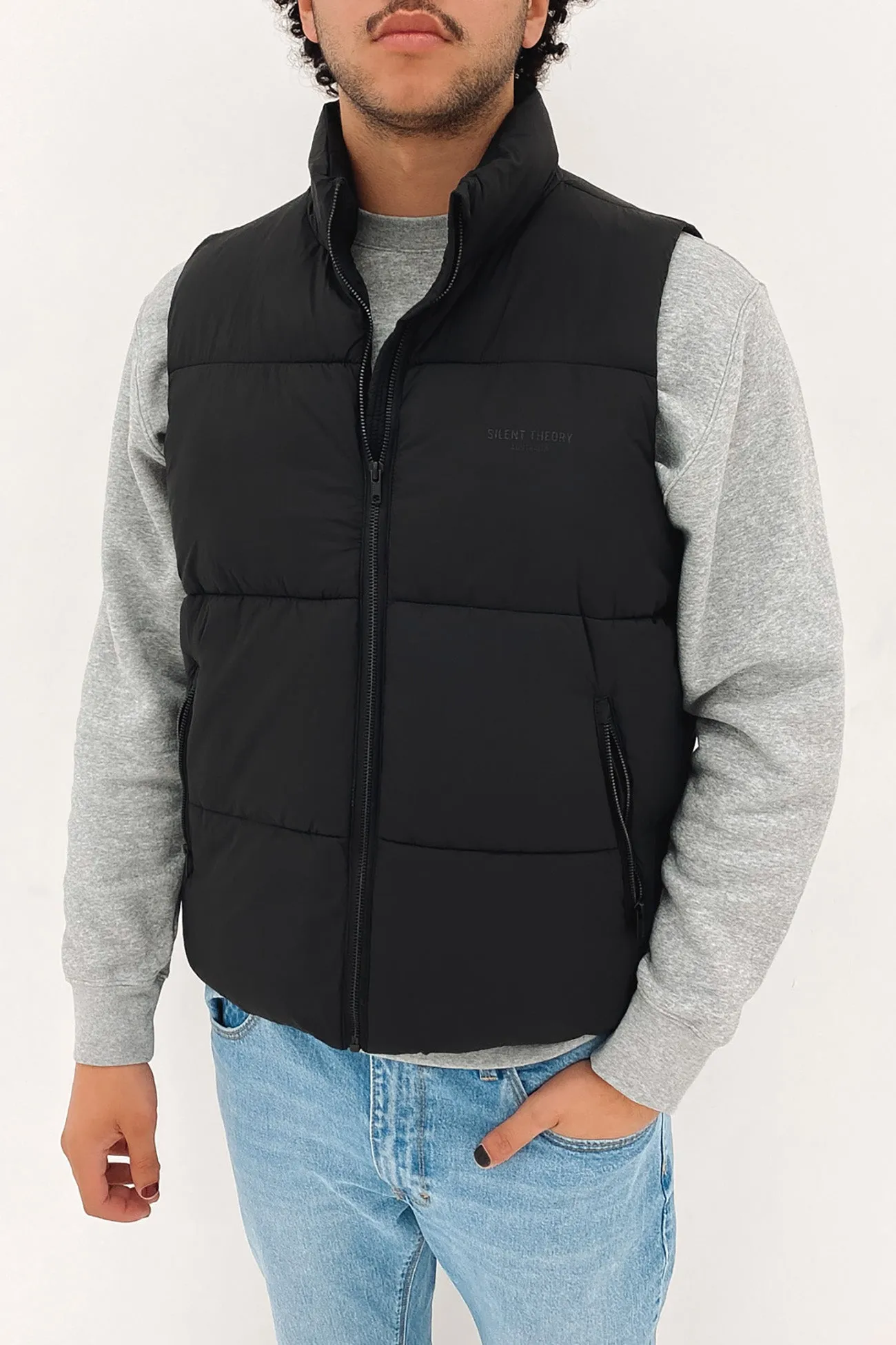 Fade Puffer Vest Black