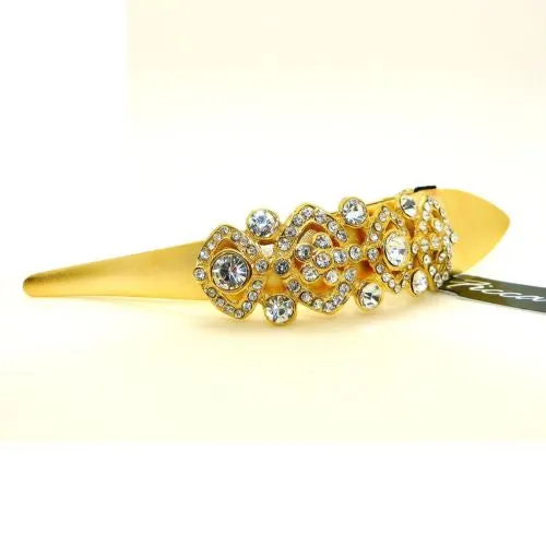 Ficcare Maximas Victorian Design Swarovski Crystal Hair Clip Handmade Gold